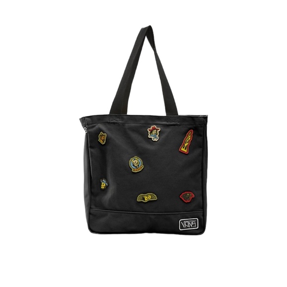 VANS Berle Tote Black Bag Cotton Unisex Size VN0A7PP8BLK - Picture 4 of 6